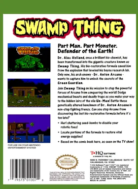 Swamp Thing (USA) box cover back